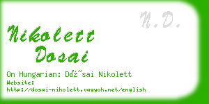 nikolett dosai business card